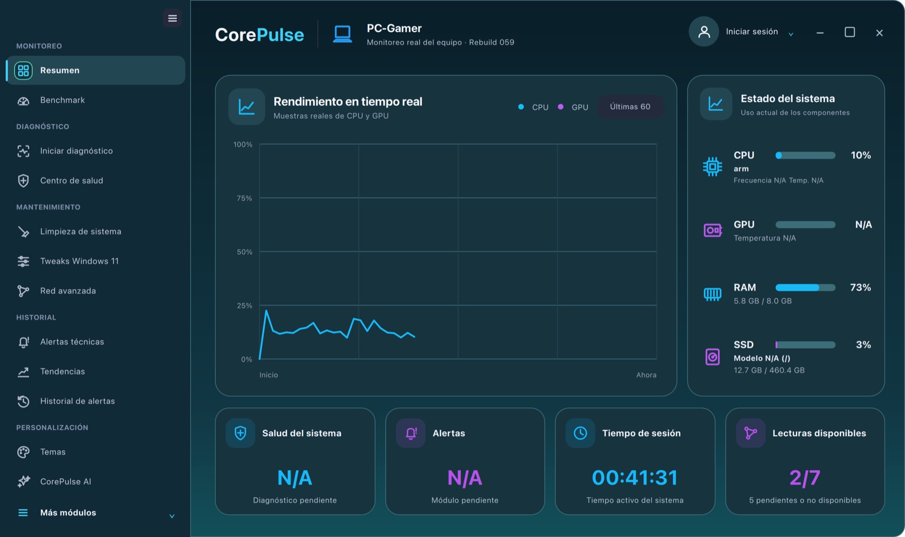 CorePulse con el tema Aurora