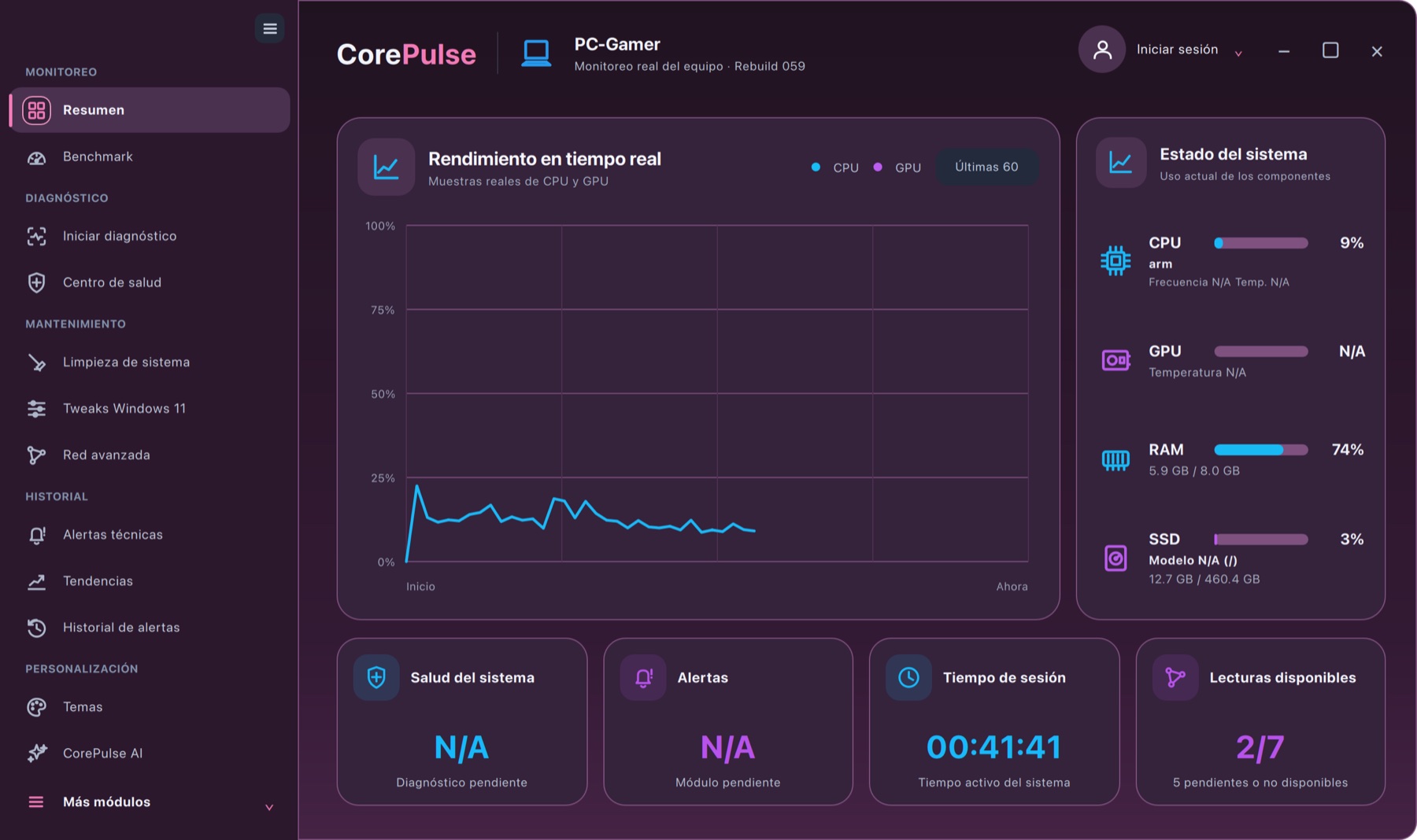 CorePulse con el tema Sakura